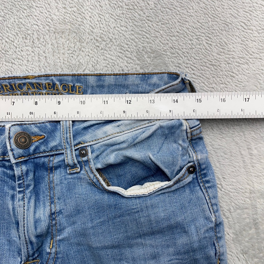 American Eagle Outfitters Mens Original Straight Jeans Light Wash 28x30 - Picture 5 of 11